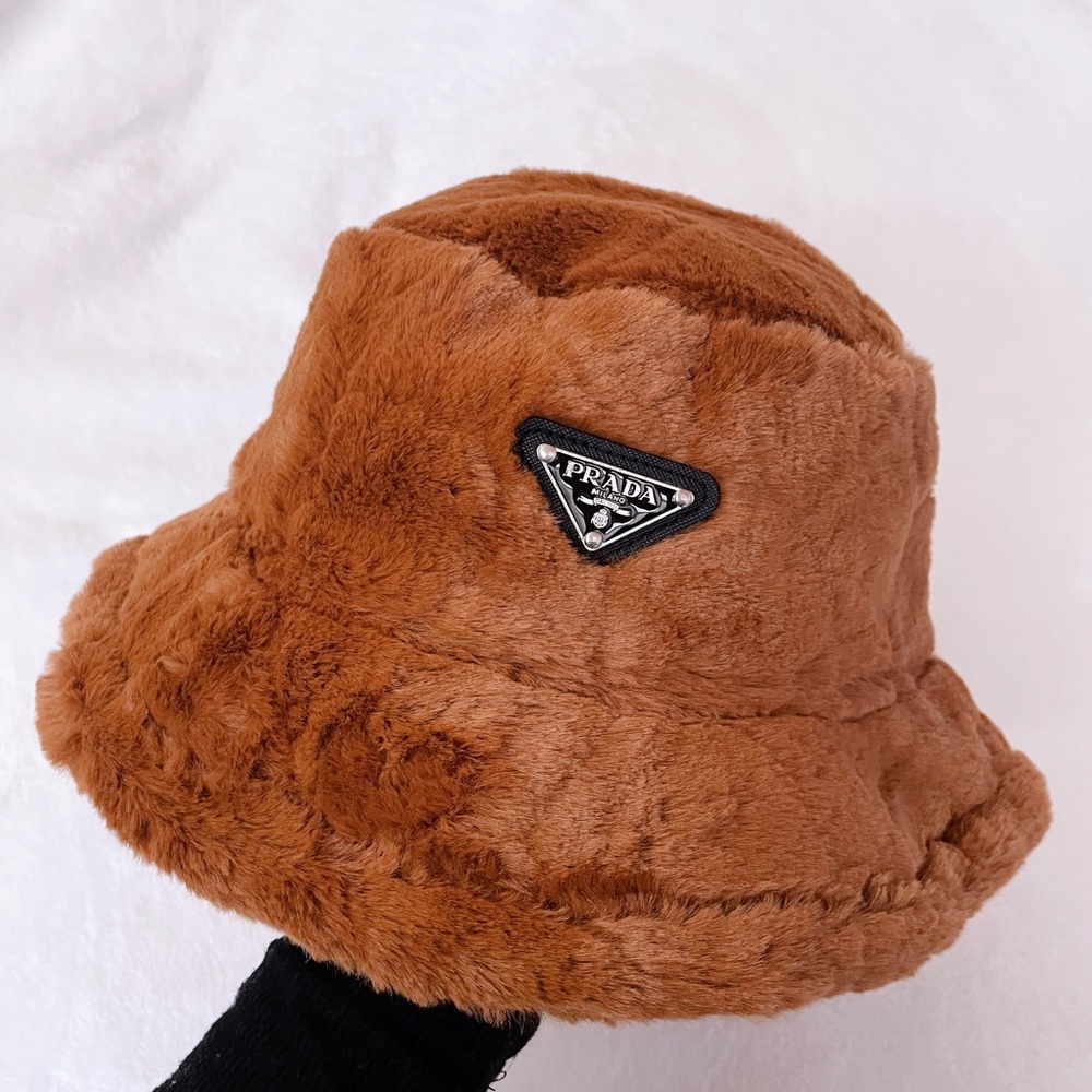 Prada Shearling Bucket Hat